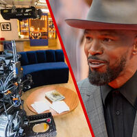 Jamie Foxx y su autocaravana transformer gigante en la que ha entrevistado a otras estrellas de Hollywood recorriendo EEUU