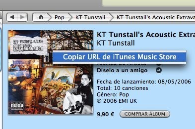 Truco: Copiar la portada de un disco de iTunes Music Store