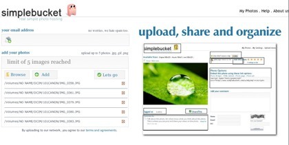 Simplebucket, una opción sencilla para alojar y compartir imágenes en la web