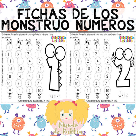 Fichas Trabajar Numeros Preescolar Por Mundo De Rukkia