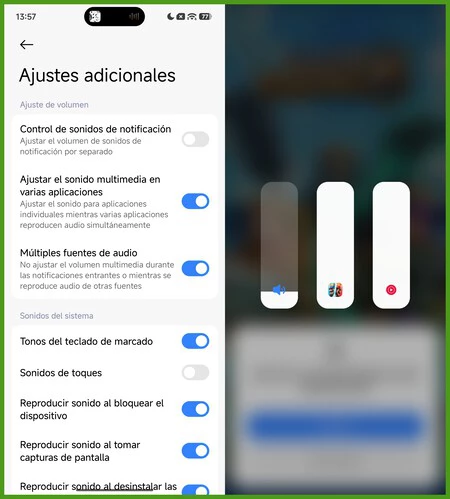 Xiaomi Volumen Separado Apps