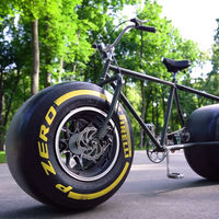 ¡No es fake! Esta locura sin sentido es una bicicleta con neumáticos de un coche de Fórmula 1