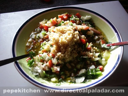 Tabbuleh con bulgur. Receta