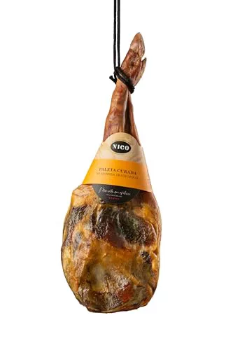 Nico Jamones - Paleta curada: sabor tradicional al mejor precio. Elaborada de manera tradicional, envejecida en bodega, de textura homogénea y equilibrada en sal. 4,5Kg
