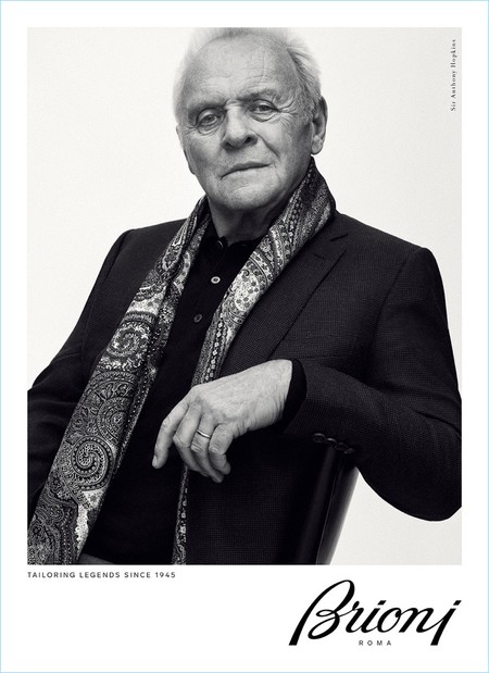 El gran Anthony Hopkins protagoniza la campaña del próximo otoño de Brioni