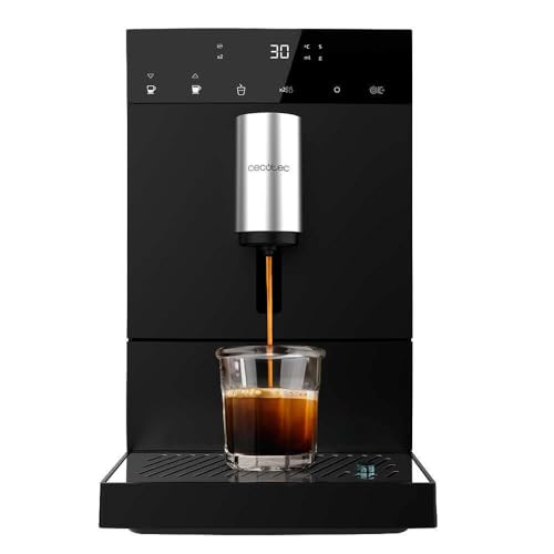 Cecotec Cafetera Superautomática Compacta Cremmaet Compact, 19 Bares, Sistema Thermoblock, Grano recién molido con Plug&Play, Depósito 150gr café con molinillo, 1,1 L agua