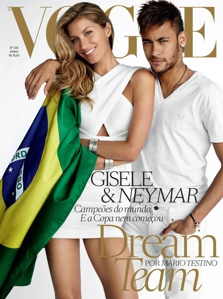 Mira cómo se acerca Neymar a Gisele Bündchen en la portada de Vogue