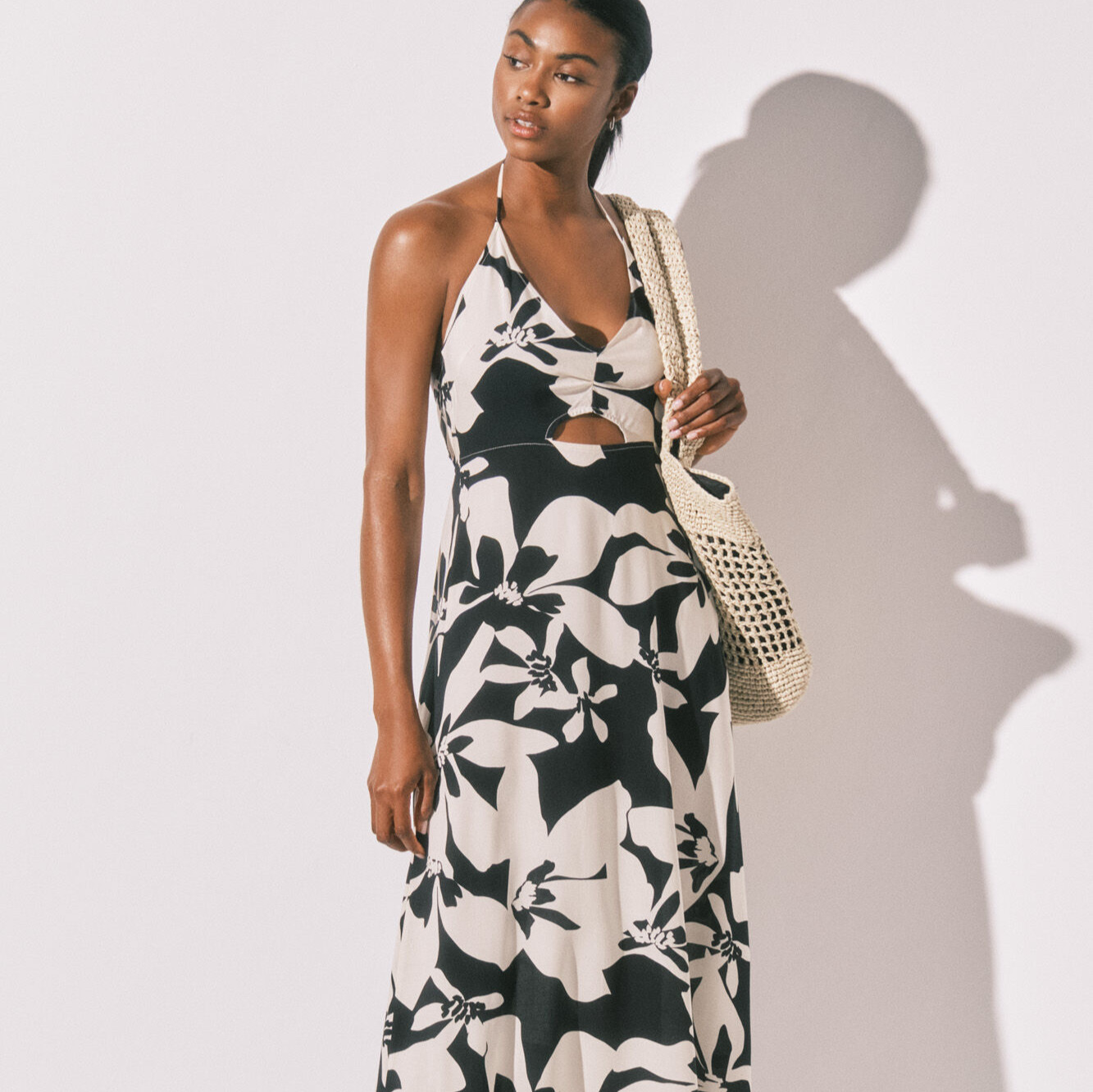 Women'secret
Vestido largo estampado floral b&w