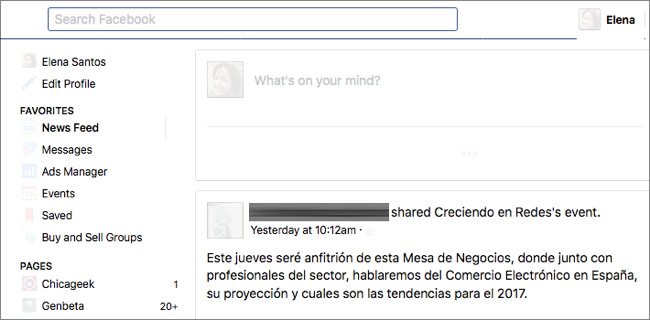 Facebook con Stylish