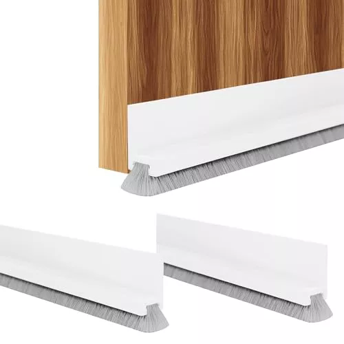 DmDoyy 100cm Blanco Junta de Cepillo para Puerta