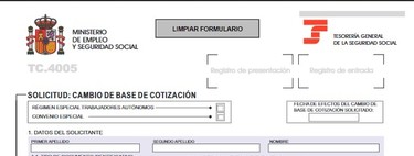 Procedimiento para modificar la base de cotización como autónomo