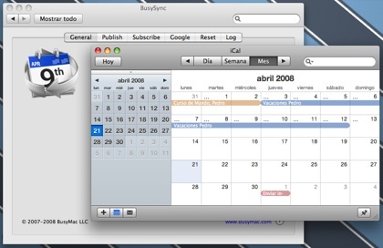 BusySync: sincroniza tus calendarios de iCal y Google