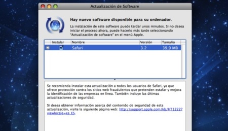 Actualización de Safari a la versión 3.2 con mejoras en seguridad