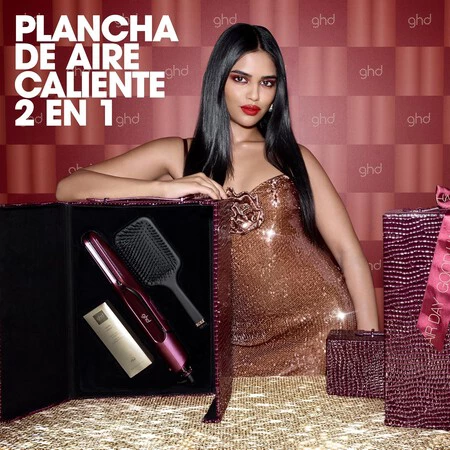Plancha de aire caliente 2 en 1 ghd duet style cherry chic