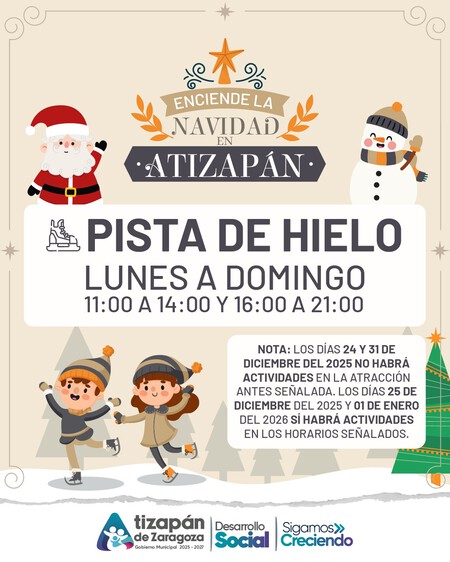 Plan navideño sin costo: estas son las alcaldías de CDMX y municipios del Edomex con pistas de hielo gratuitas 
