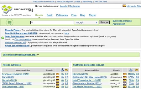 OpenSubtitles fue hackeada y pagó el rescate al atacante: cómo comprobar si tus datos están entre los 6,7 millones de personas afectadas