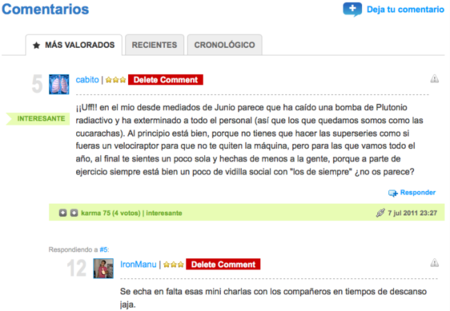 Mejoras en los comentarios de Vitónica