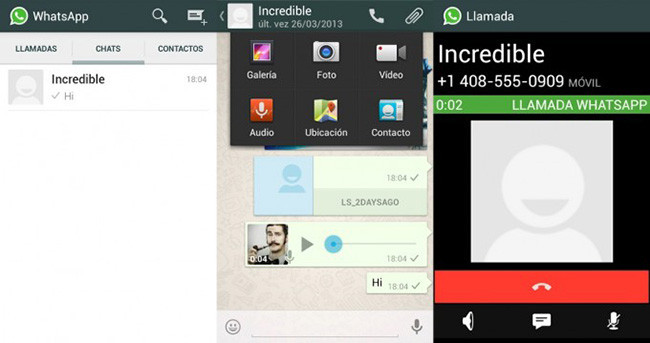 Whatsapp llamadas