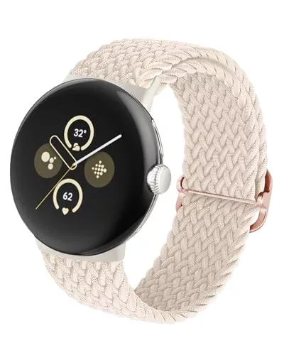 SimpleThings Pulseras trenzadas para Google Pixel Watch 2/3 (41 mm), ajustable, transpirable, correa deportiva de nailon para Pixel Watch, pulsera para hombre y mujer