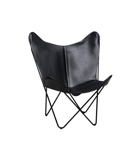 Silla Bkf Cuero Engrasado Negro