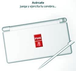 El PSOE usa la Nintendo DS como arma electoral
