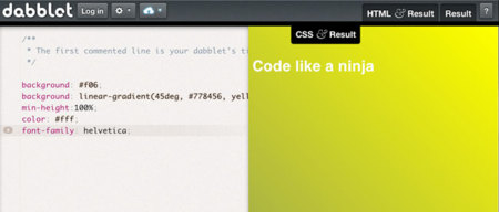 Dabblet, flexible entorno para poner a prueba tus diseños web