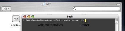 cdto: Abre la ventana que tienes activa en el Terminal