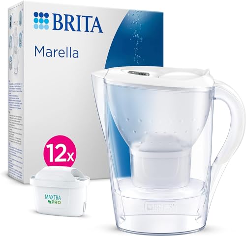 BRITA Jarra con Filtro de Agua Marella Blanca (2,4 l) 