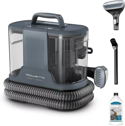 Rowenta Clean It Compact, Aspirador de tapicerías, Limpiador de manchas y moquetas