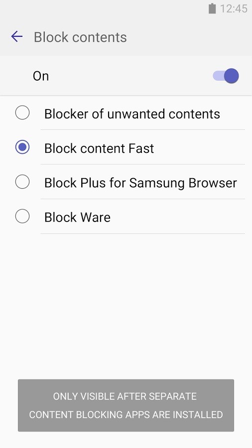 El navegador Samsung ya sirve como adblock
