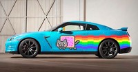 Nissan trolea a Ferrari proponiendo su propio Purrari: un Nissan GT-R Nyan Cat