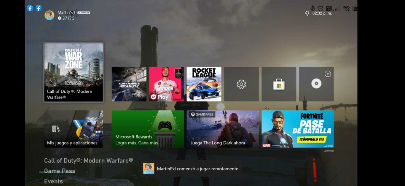 Xbox Remote Play para jugar títulos de Xbox One en smartphones Android