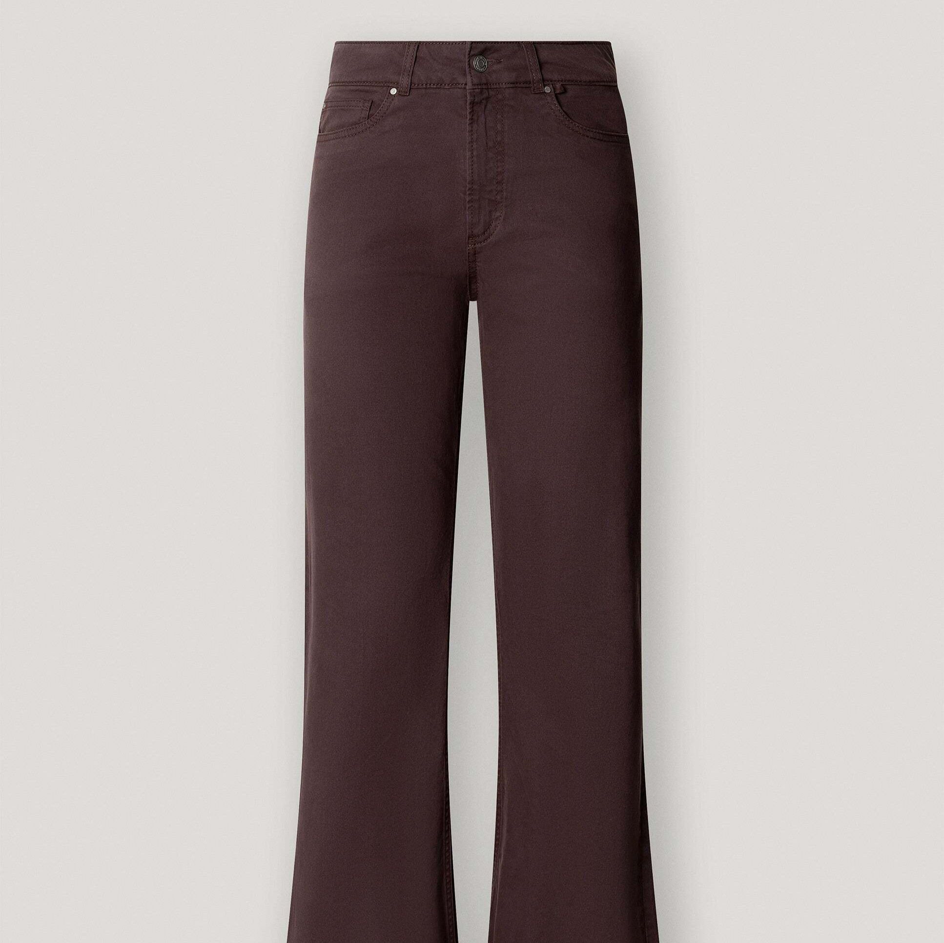 Willa - Pepe Jeans - pantalon cinco bolsillos fit flare - Marrón