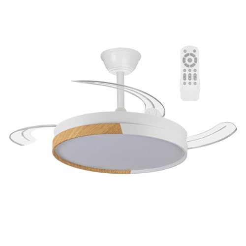 wonderlamp - Ventilador de techo con aspas retráctiles