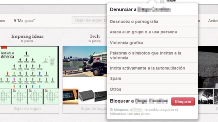 Pinterest ya permite bloquear usuarios y añade un control granular a las notificaciones por correo