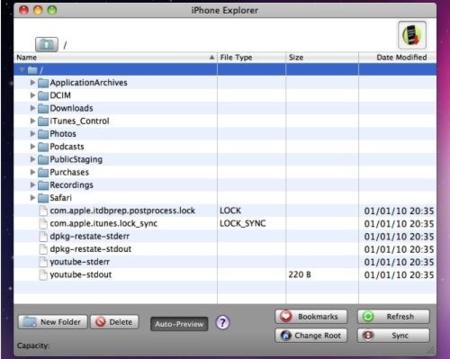 iPhone Explorer, aplicación para usar nuestro iPhone como una memoria USB y más