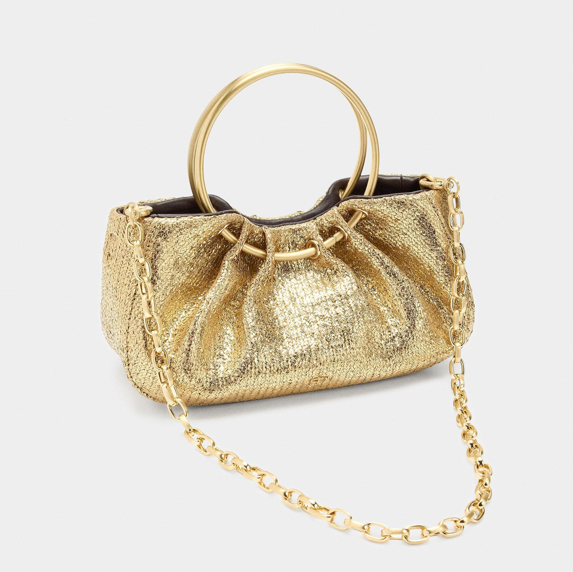 Bolso de fiesta convertible a bandolera con asa rígida en liso Parfois