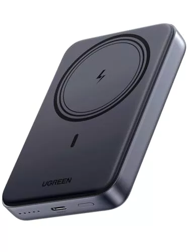 UGREEN Zapix Power Bank Inalámbrico Magnético 10000mAh con Carga Rápida USB C 20W PD QC 3.0, Cargador Portátil Compatible con iPhone 17 Pro MAX Air 16 15 14 13 12 Mini Plus Pro MAX