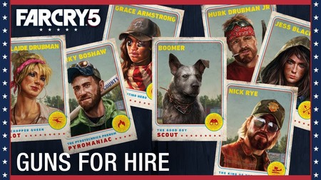 Far Cry 5 presenta en siete vídeos a los mercenarios (y al perrete) que lucharán contra la secta de Joseph Seed