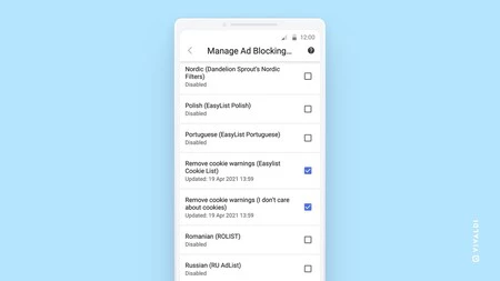Vivaldi ブラウザの Cookie ブロッカー設定 1
