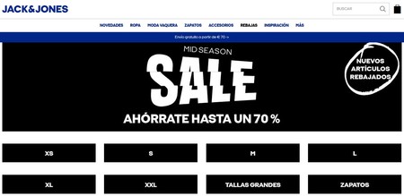Jack & Jones nos ofrece descuentos de hasta el 70% en su mid season sale con más de mil artículos