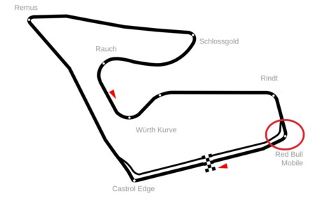 Las quejas por la seguridad surten efecto, cambiada la curva 10 del Red Bull Ring