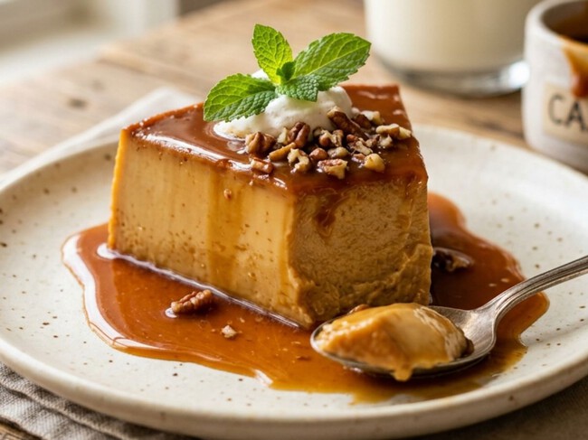 Cómo hacer un flan de queso crema con cajeta sin horno ni olla exprés: queda súper cremoso con solo 6 ingredientes