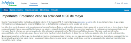 Cierra Infojobs Freelance, el portal de empleo para autónomos de Infojobs