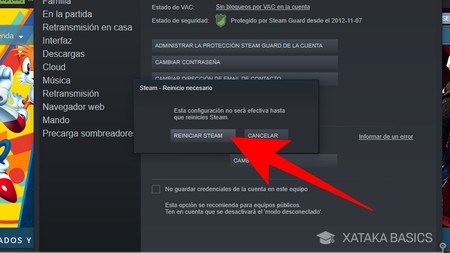 Reiniciar Steam