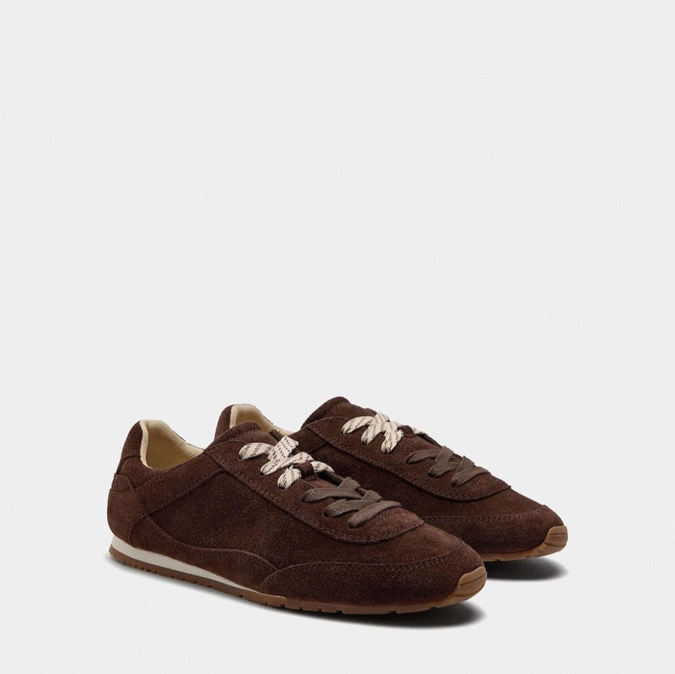 Parfois
Zapatillas de piel de mujer con cordones en liso