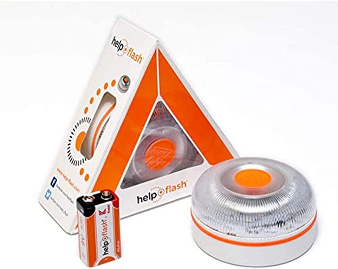 Help Flash - Luz de Emergencia - Señal V16 para Coche Homologada DGT - Help Flash V.2 - Señalización Inmediata en Caso de Emergencia - Dispositivo V16 Visible a 1Km - Activación Automática y Manual