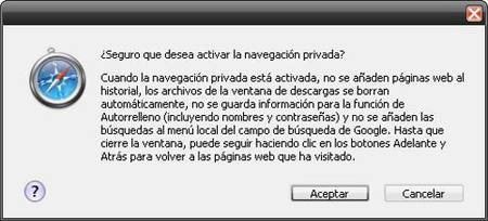 Navegación Privada Safari
