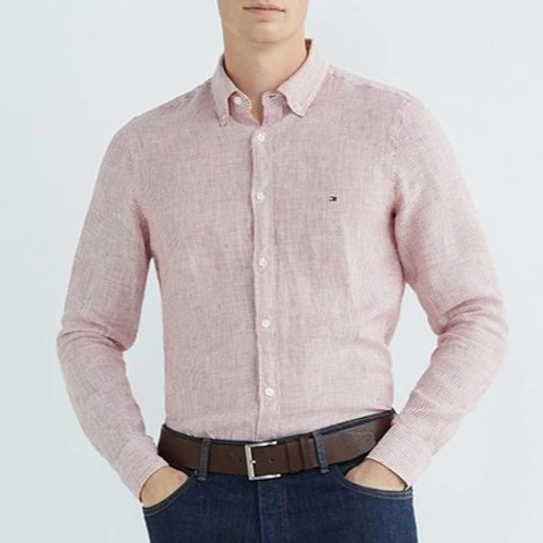 Tommy Hilfiger Camisa de hombre slim fit de manga larga