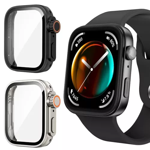 Neitra [2 Piezas] Funda para Huawei Watch Fit 3, Estuche Protector para PC Duro con Protector de Pantalla, Anti-Choque HD Protección Carcasa para HUAWEI Watch FIT 3